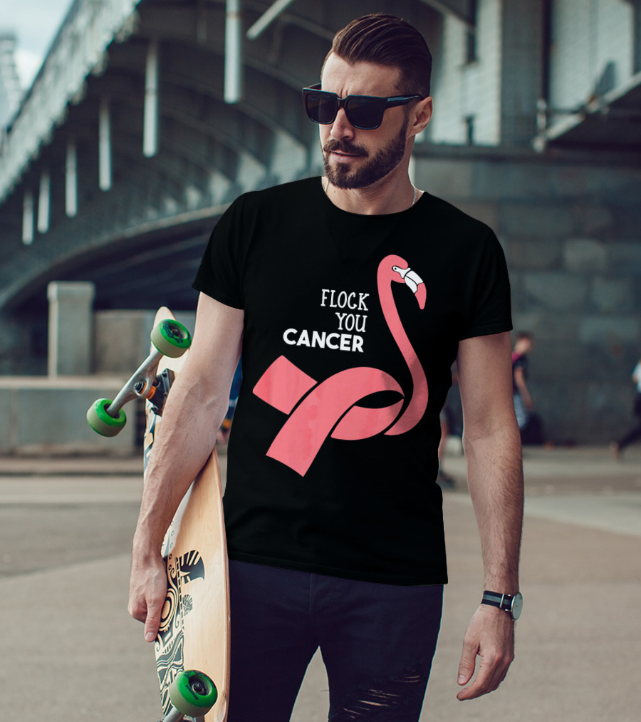 Flock You Cancer Fighter Flamingo T-Shirt