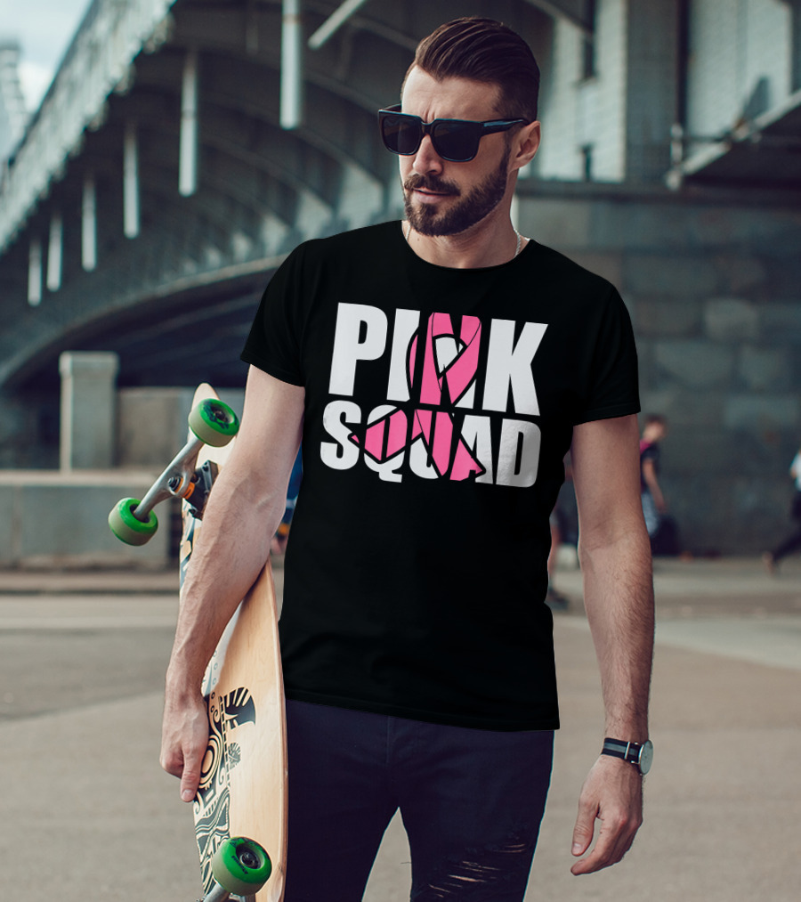 PINK SQUAD Breast Cancer Awareness T-Shirt