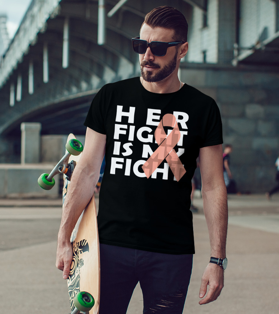 Her Fight Is My Fight Endometrial Cancer T-Shirt