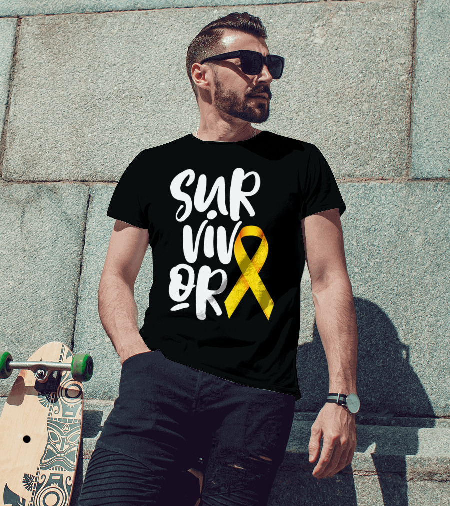 Sarcoma Bone Cancer Survivor Yellow T-Shirt