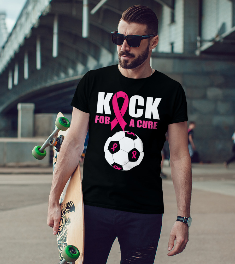 Kick For A Cure Soccer Ball Pink T-Shirt