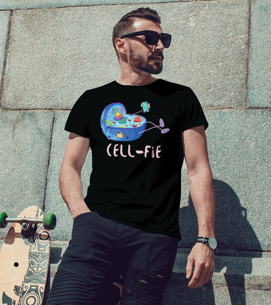 Cell Fie Funny Science Biology Teacher Cell Phone Concept T-Shirt