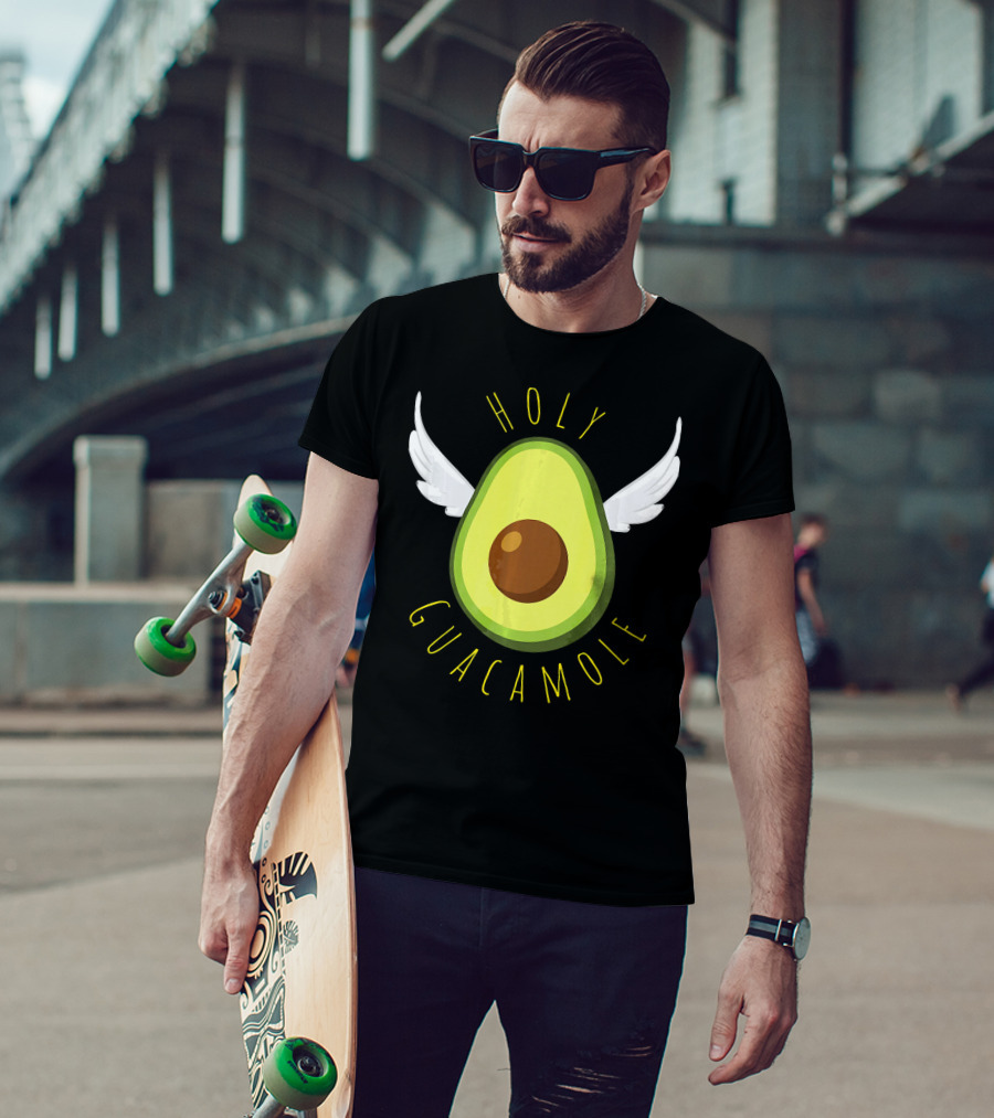 Holy Guacamole Avocado Angel Wings T-Shirt