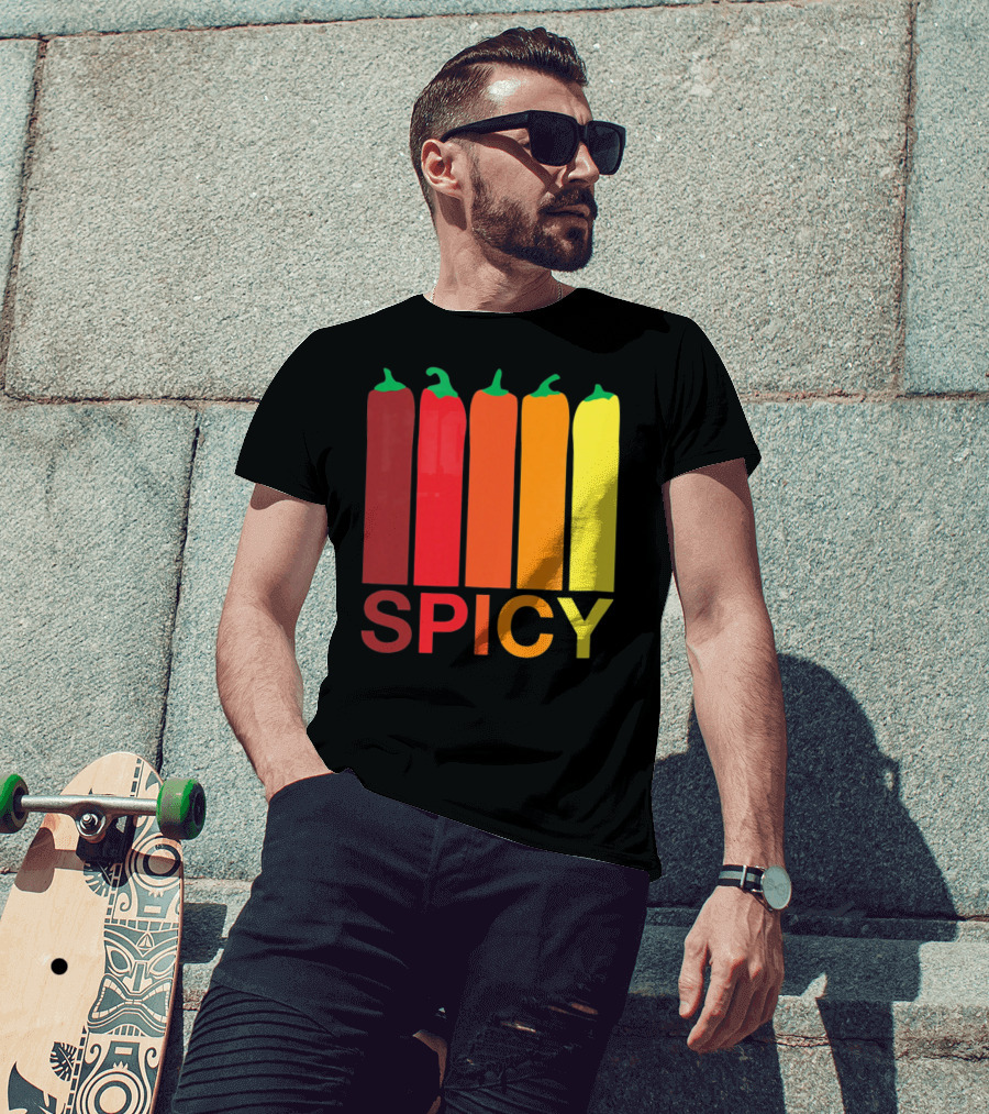 Hannah Hart Spicy Peppers Multicolor T-Shirt