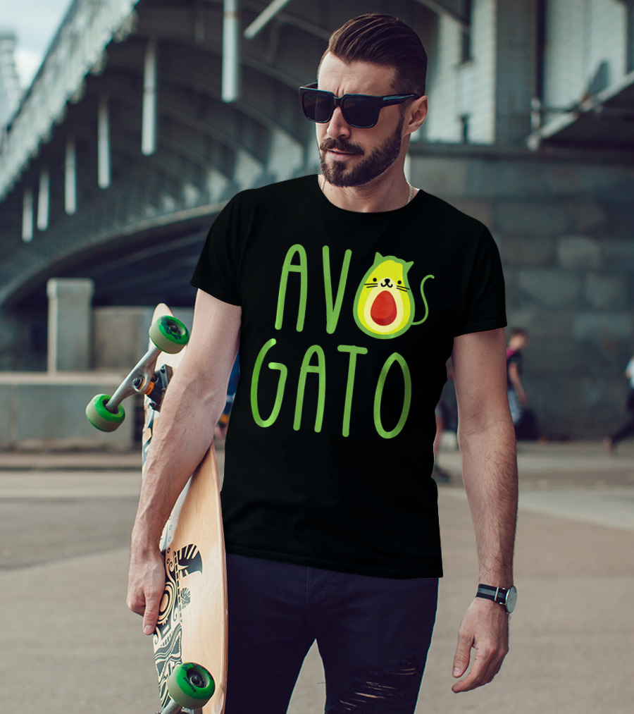 Funny Avogato Cat Cute Guacamole Avocado T-Shirt