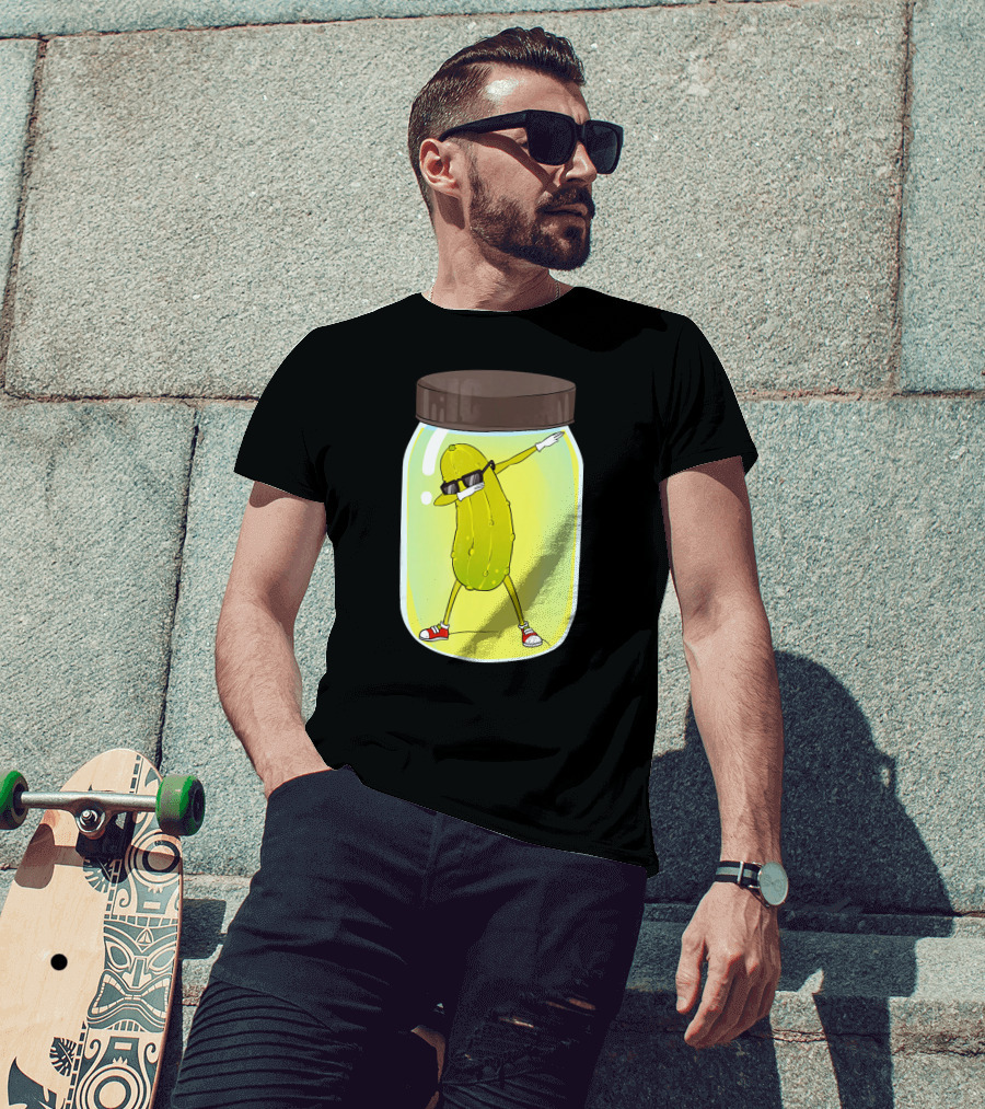 Dancing Pickle Dab In A Jar Cute Pickle Love T-Shirt
