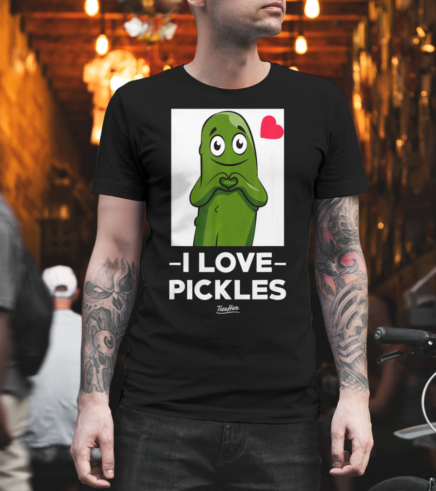I Love Pickles Squad Heart Party T-Shirt