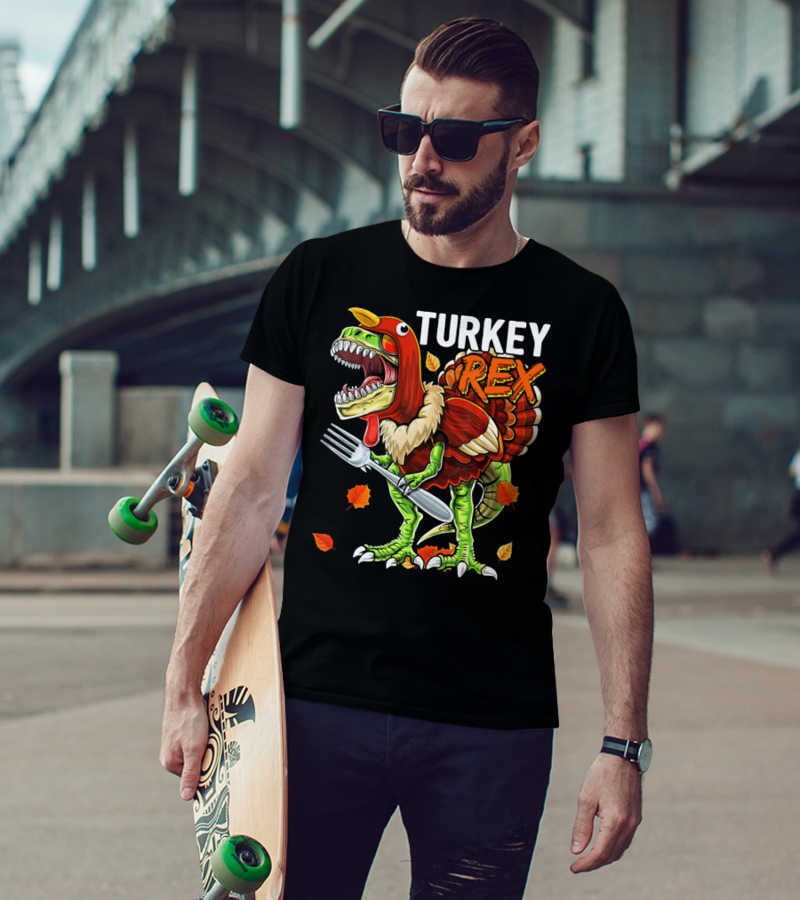 TURKEY REX Thanksgiving Dinosaur Costume T-Shirt