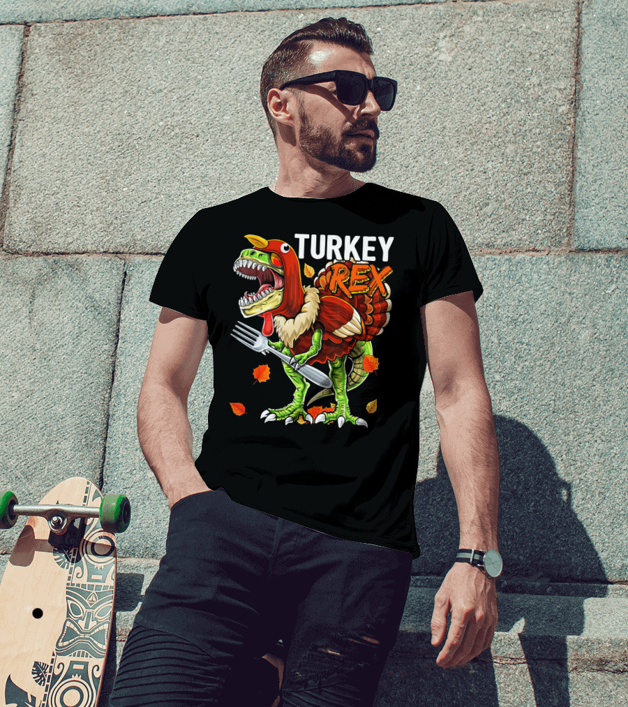TURKEY REX Thanksgiving Dinosaur Costume T-Shirt