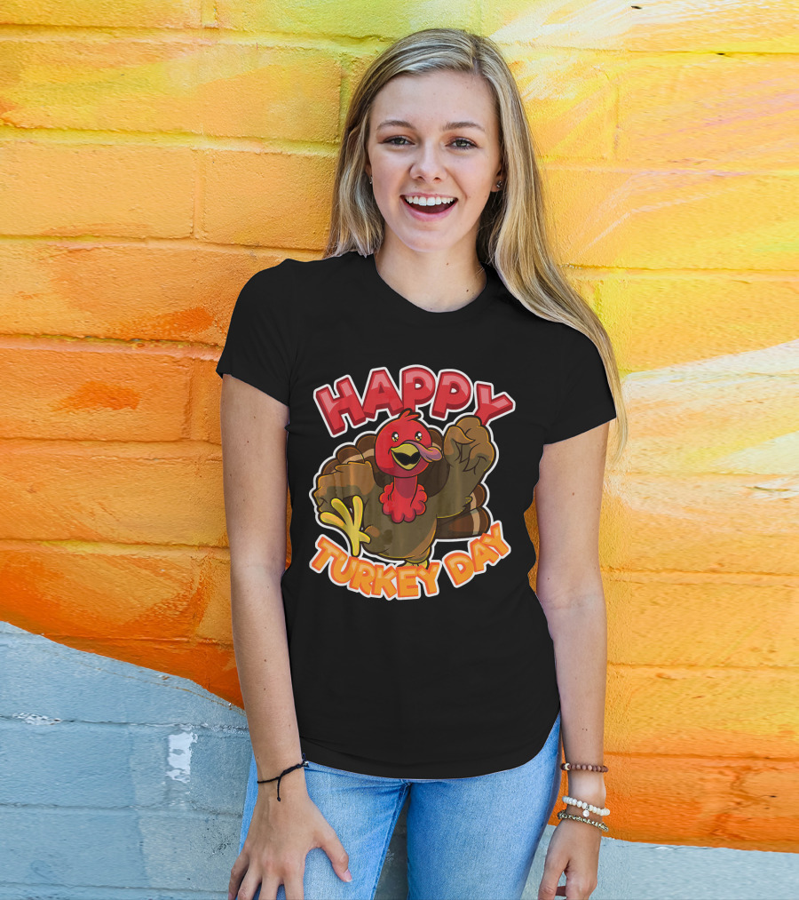 Happy Turkey Day Thanksgiving Holiday T-Shirt