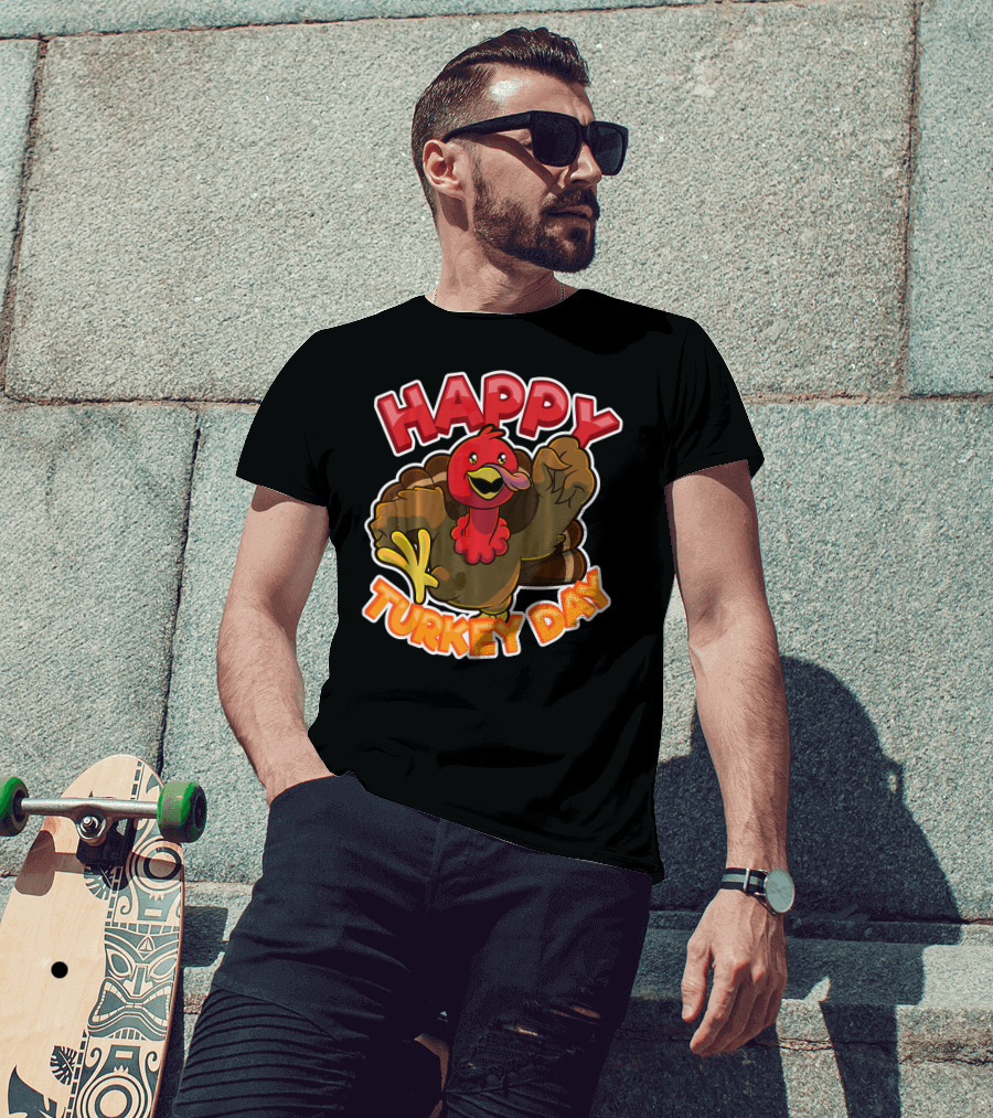 Happy Turkey Day Thanksgiving Holiday T-Shirt