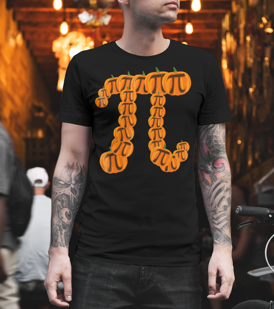 Pumpkin Pi Math Symbol Halloween Puns T-Shirt