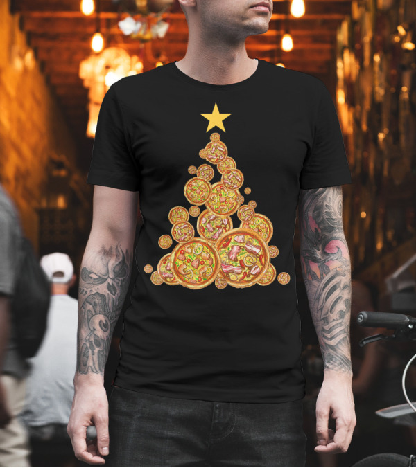 Pizza Christmas Tree Festive Pizza Lover Holiday T-Shirt Pizza Christmas Tree Festive Pizza Lover Holiday T-Shirt