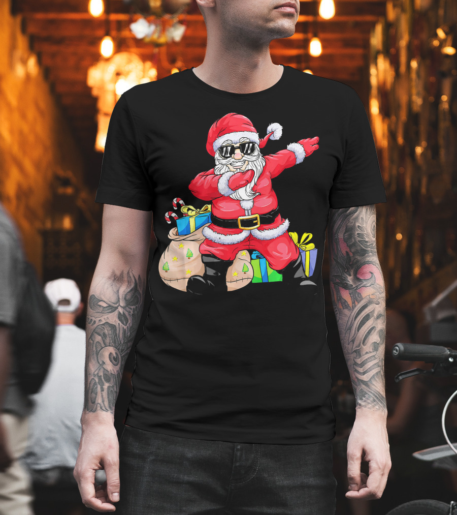 Funny Dabbing Santa Claus Xmas Merr Christmas Gifts T-Shirt