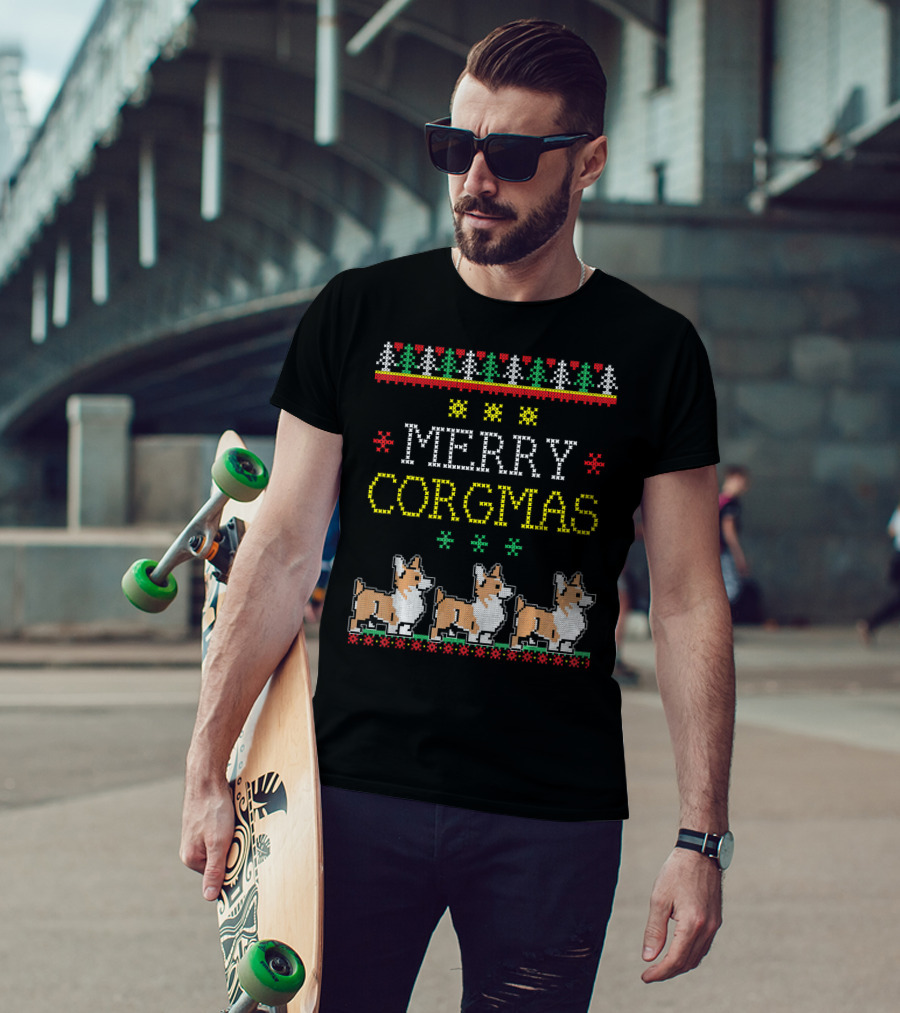 Merry Corgmas Corgi Pet Dog Christmas T-Shirt