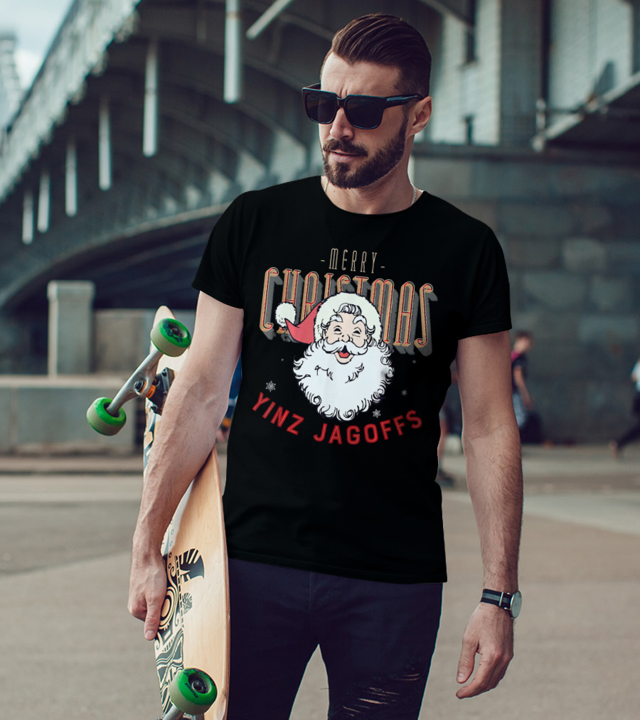 Merry Christmas Yinz Jagoffs Santa Clause Pitts T-Shirt