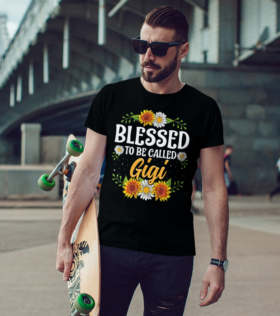 Blessed To Be Called Gigi Sunflowers And Daisies T-Shirt