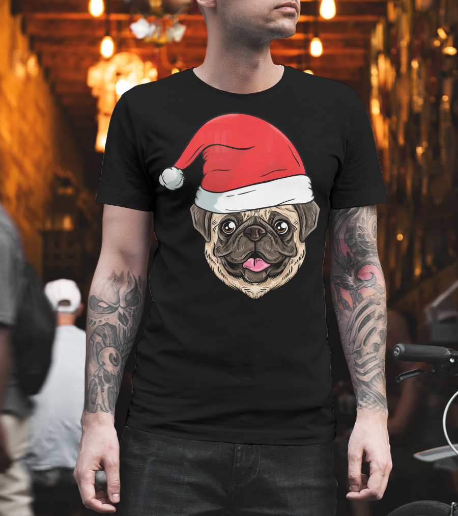 Kids Pug Santa Claus T-Shirt