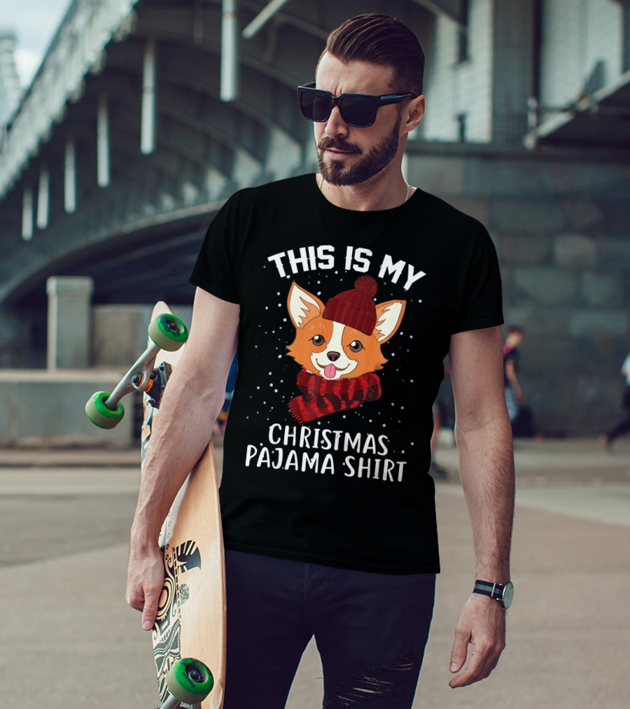 This Is My Christmas Pajama Shirt Corgi T-Shirt