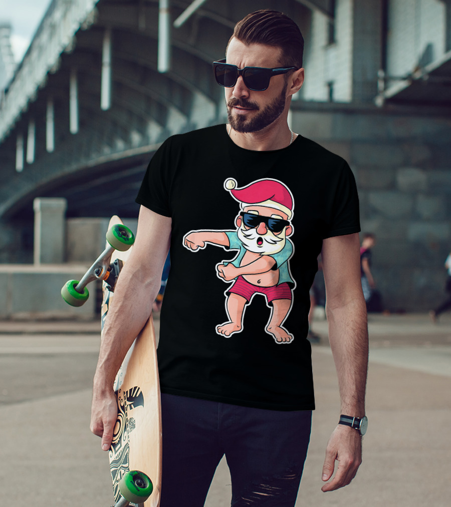 Flossing Dance Santa In Sunglasses And Hat T-Shirt