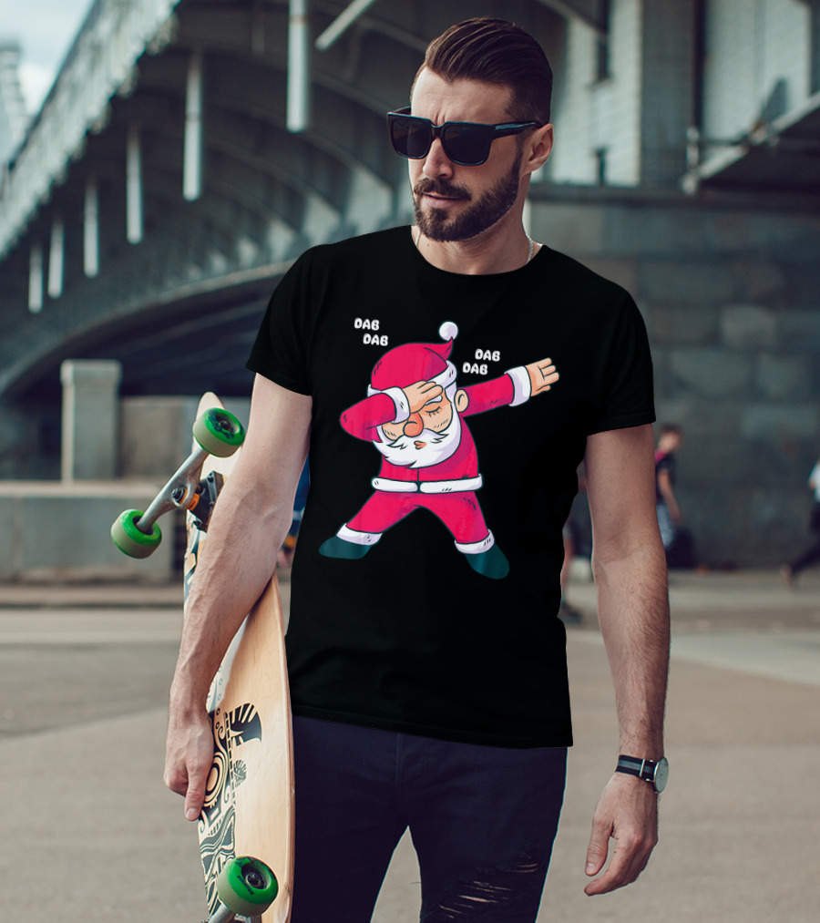 Dab Dab Dab Christmas Dabbing Santa Fun T-Shirt