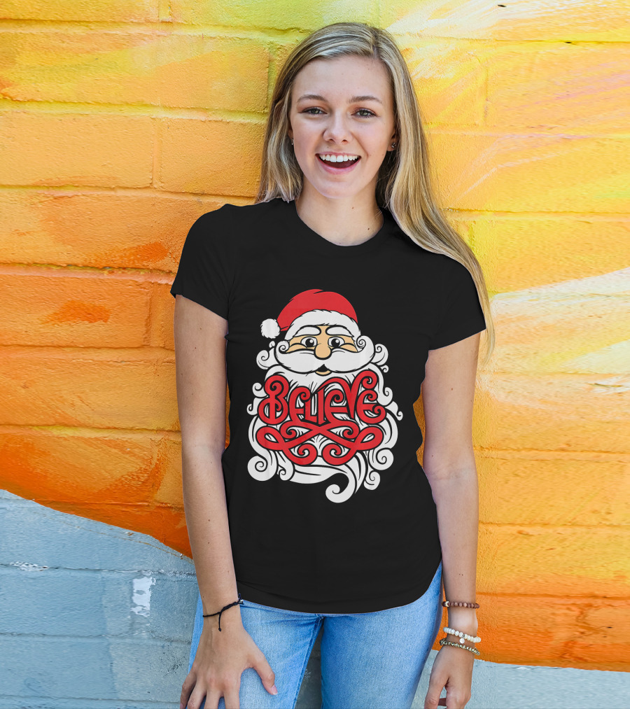 Believe Santa Christmas X Mas T-Shirt