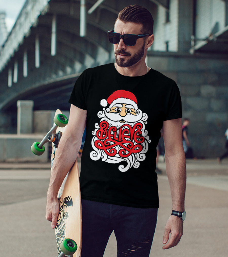 Believe Santa Christmas X Mas T-Shirt