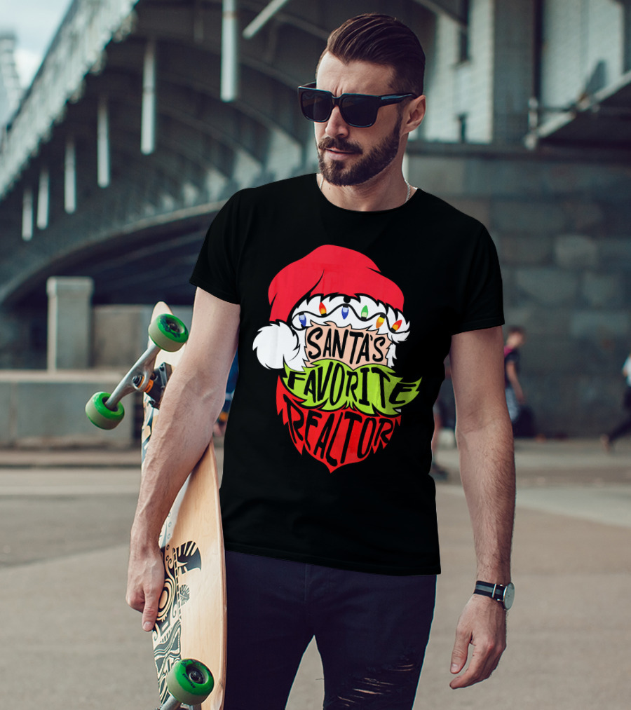 Santa's Favorite Realtor Christmas Santa T-Shirt