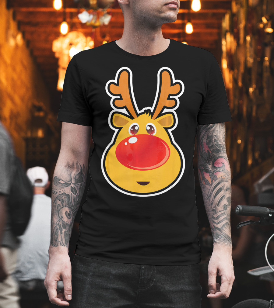 RUDOLPH Red Nose Reindeer Santa Iconic Character T-Shirt