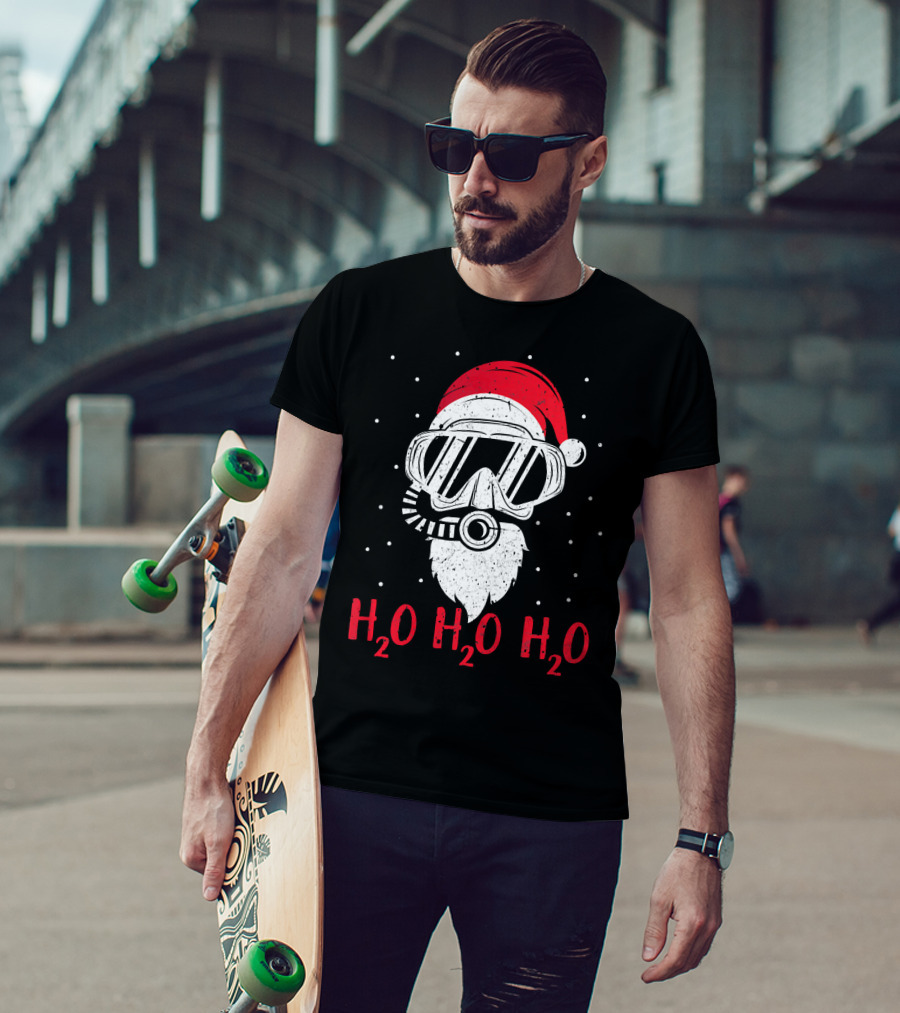 Santa Scuba Diving H2O H2O H2O T-Shirt