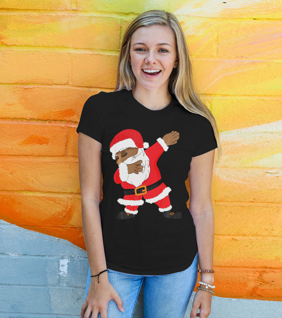 Dabbing Santa Funny Christmas Dab Festive Hip Hop Style Santa Claus T-Shirt