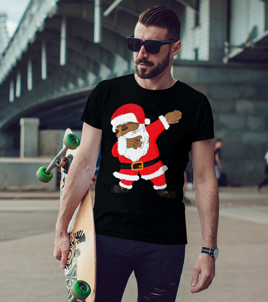 Dabbing Santa Funny Christmas Dab Festive Hip Hop Style Santa Claus T-Shirt