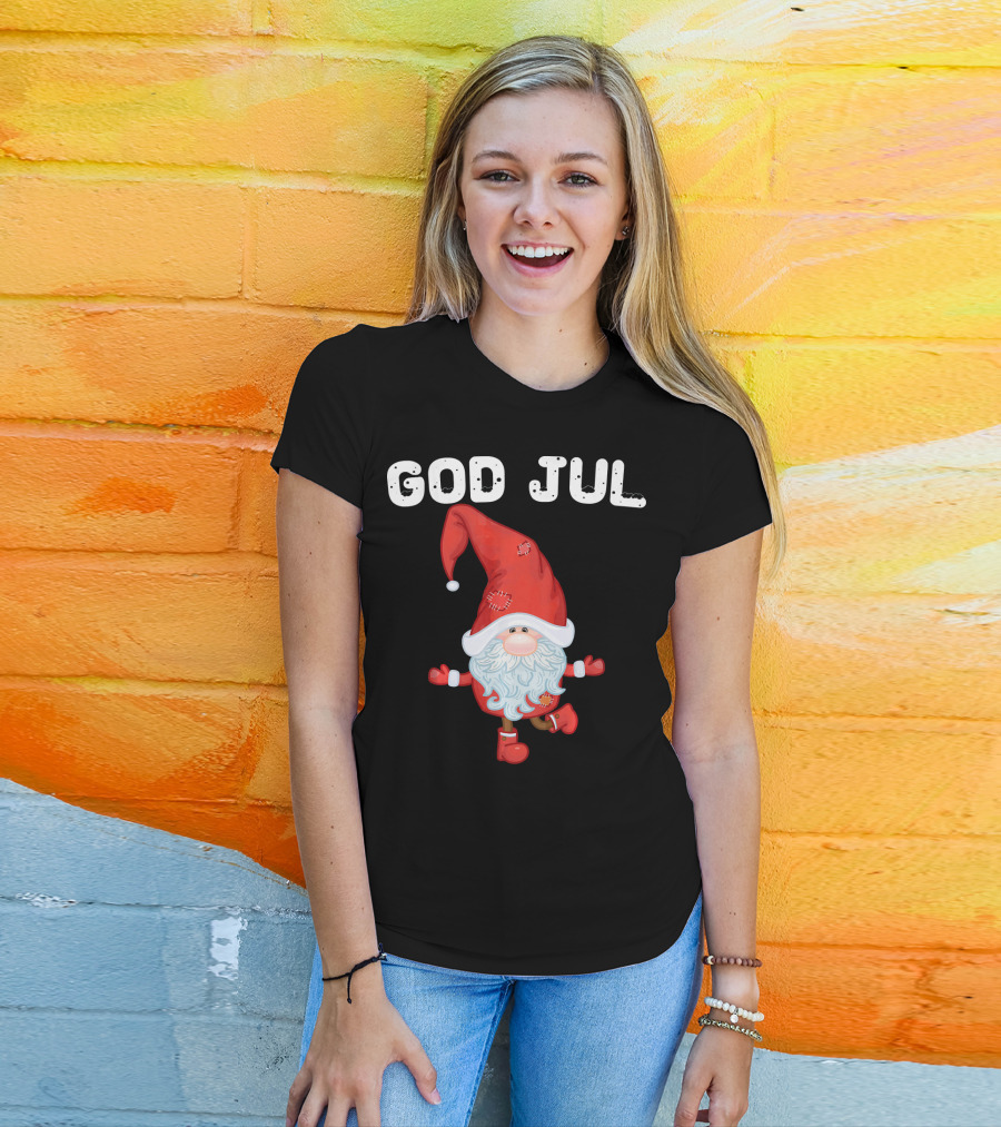 God Jul Santa Claus Swedish Merry Christmas Sweden T-Shirt