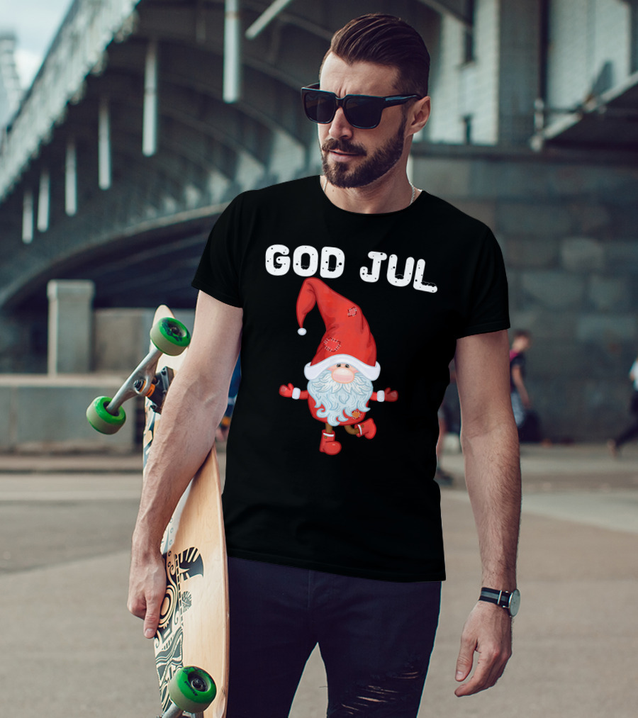God Jul Santa Claus Swedish Merry Christmas Sweden T-Shirt
