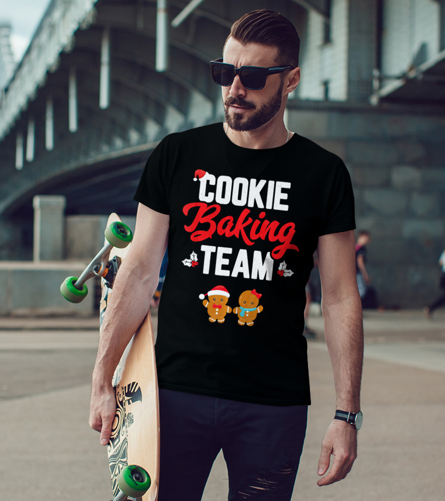 Cookie Baking Team Matching Family Christmas Gingerbread Holiday T-Shirt