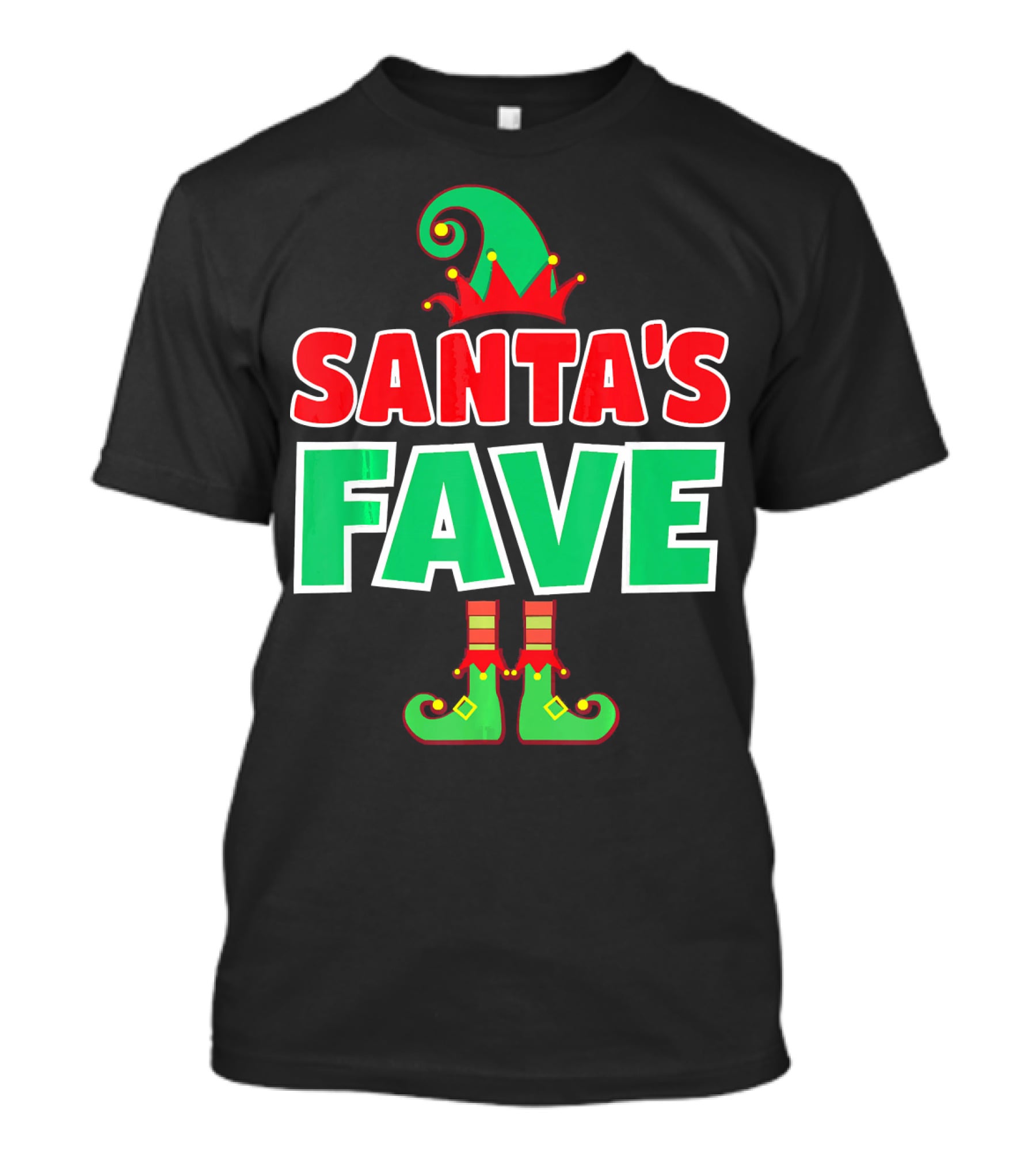 SANTA'S FAVE Elf Hat And Boots T-Shirt