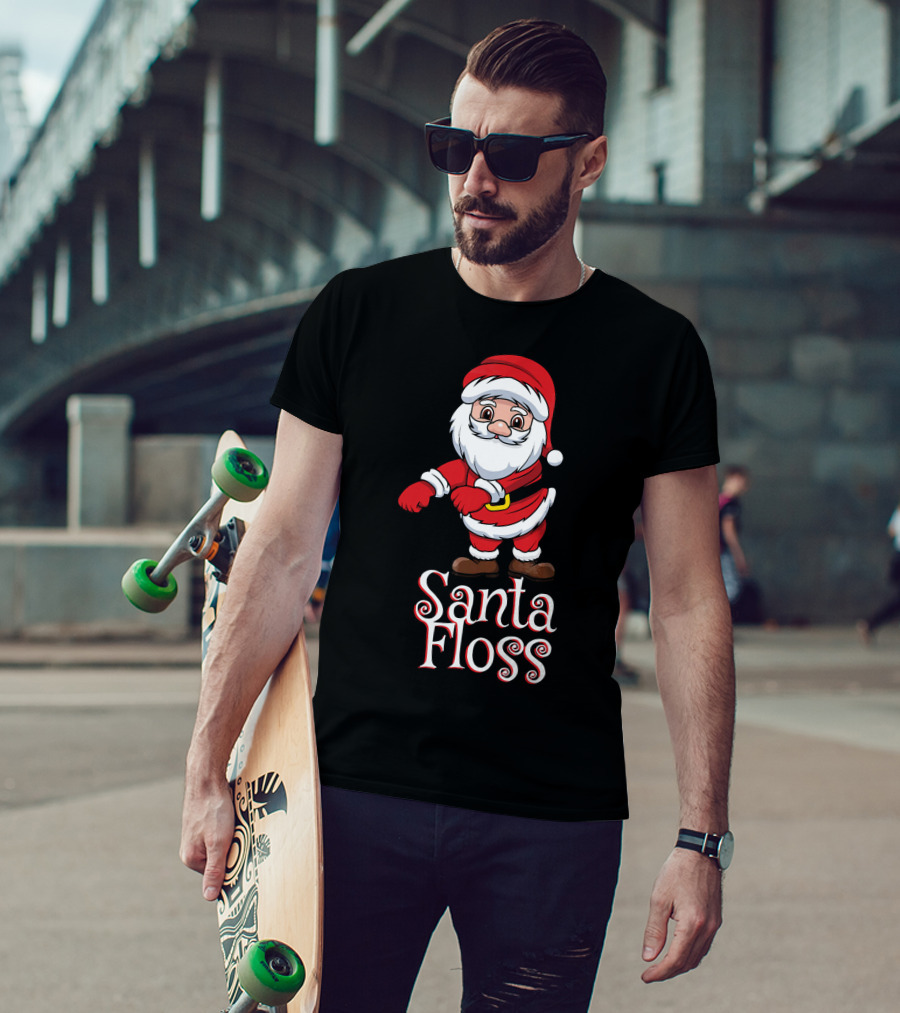 Santa Floss Christmas Hand Drawn Santa⟩ T-Shirt