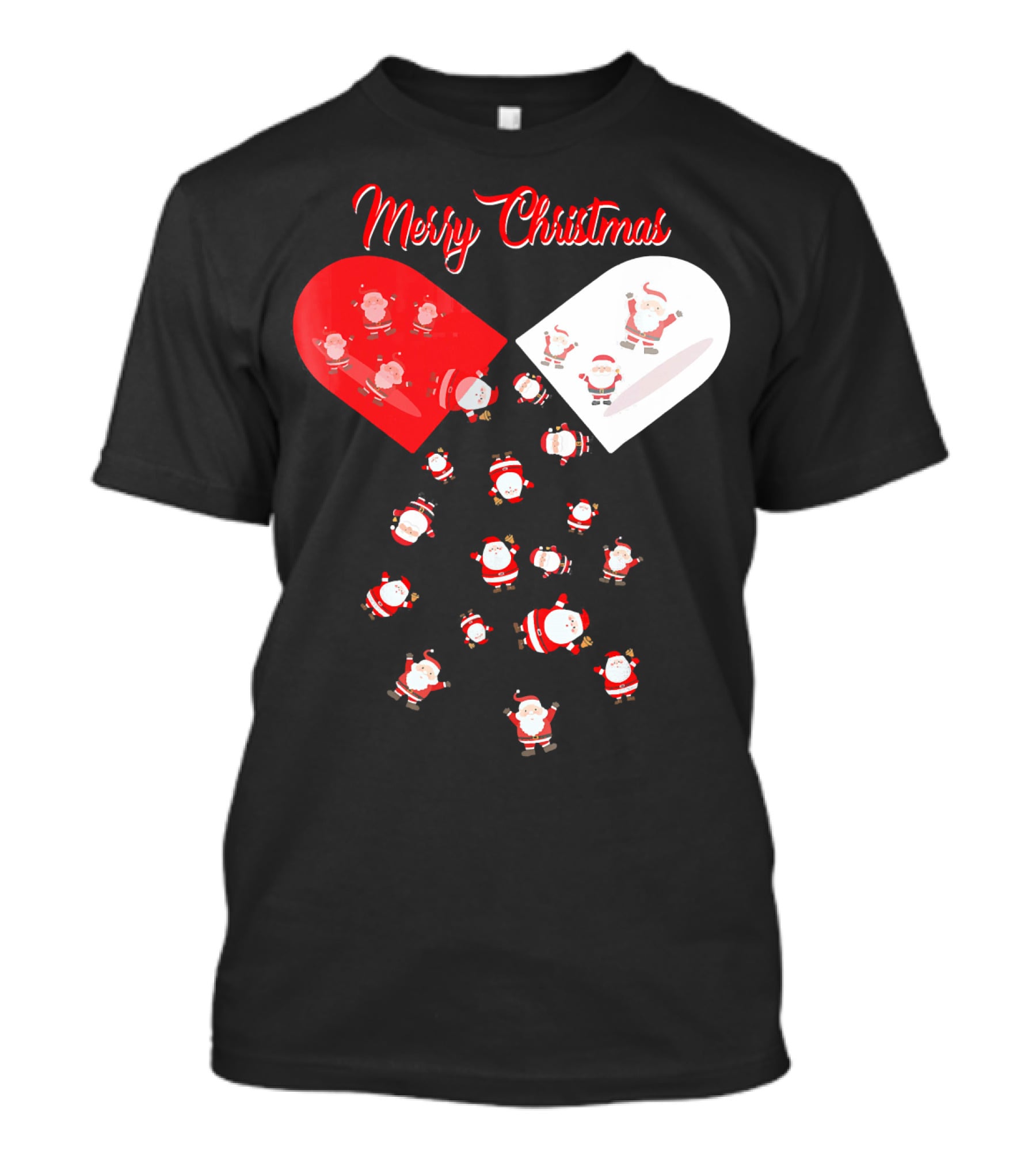 Merry Christmas Santa Capsule Fun T-Shirt