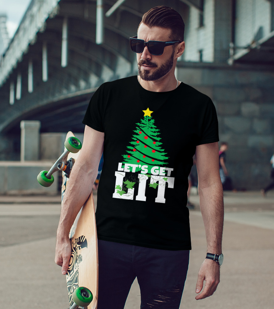 Let's Get Lit Christmas Tree T-Shirt