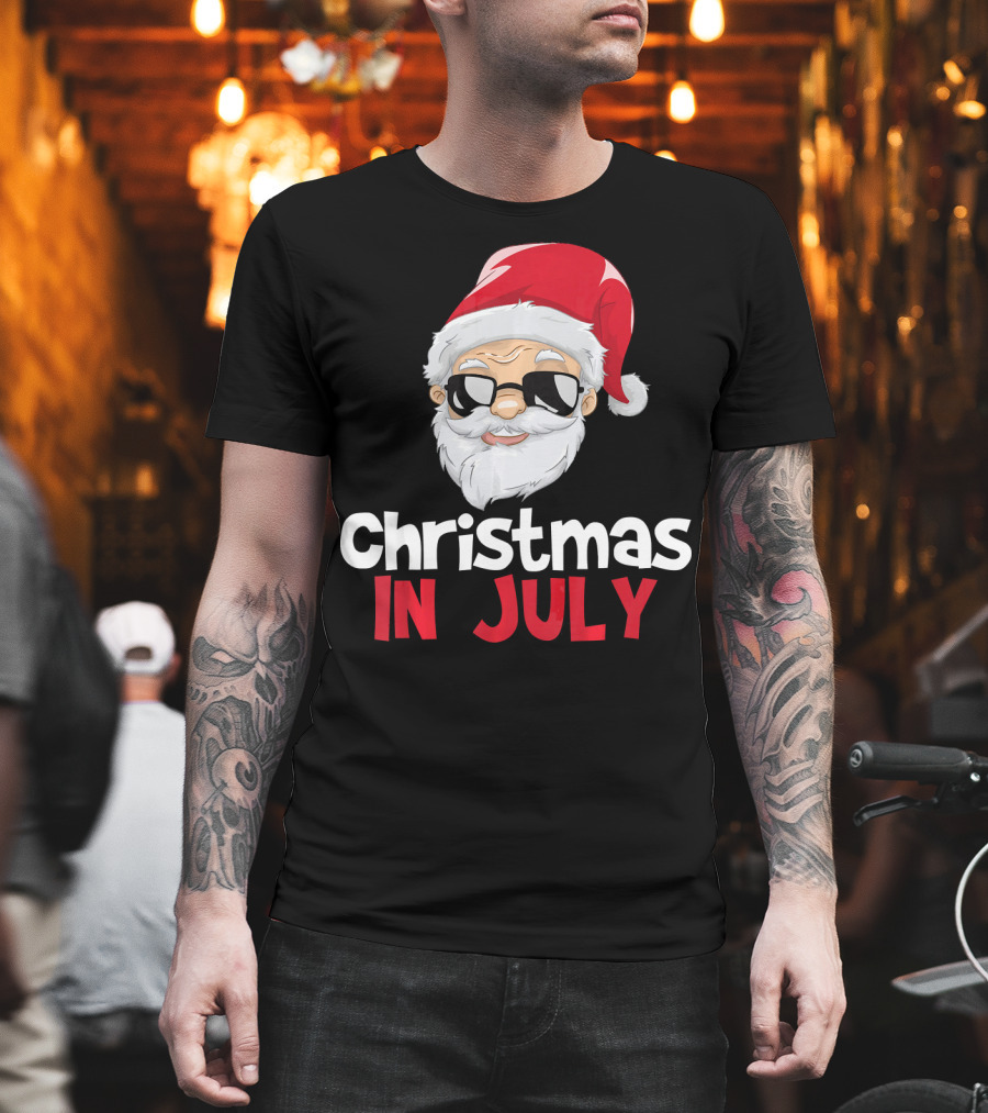 Christmas In July Santa Claus Iconic Holiday T-Shirt