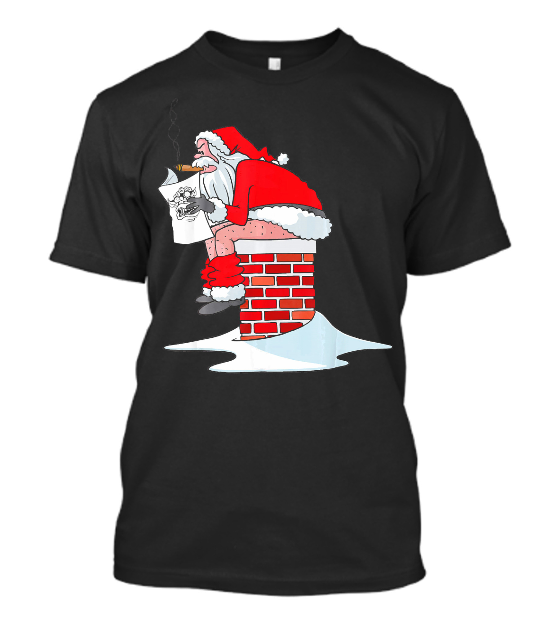 Merry Christmas Santa Claus Chimney Humor T-Shirt