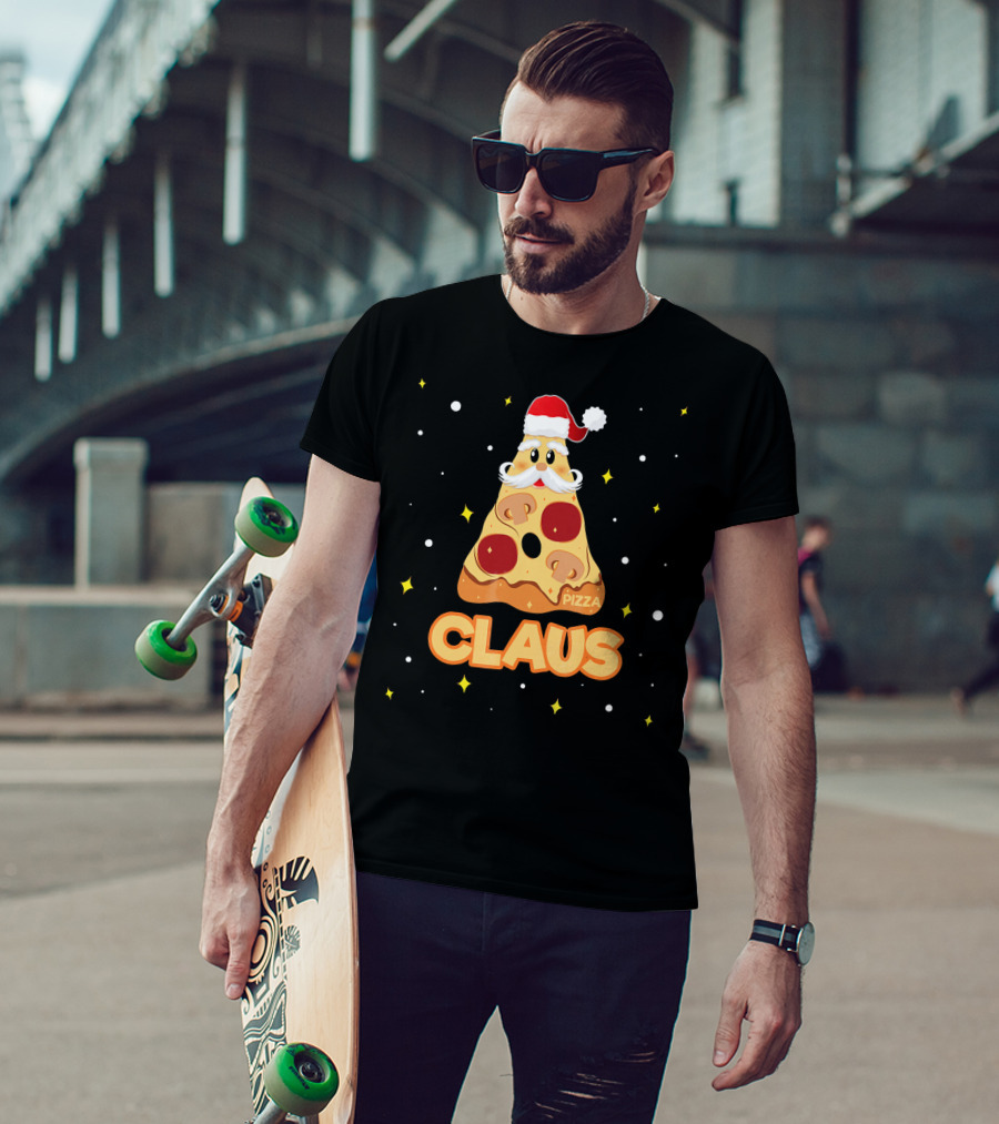 Pizza Claus Funny Santa Merry Crustmas T-Shirt