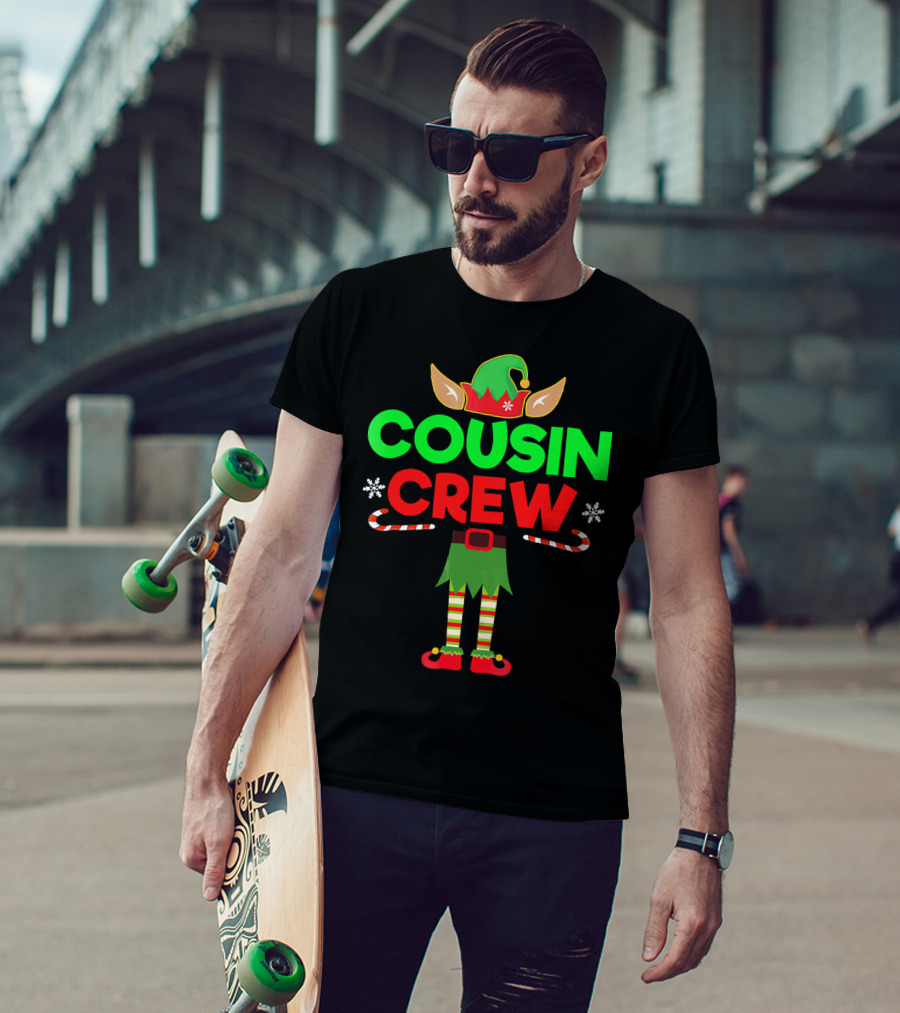 Cousin Crew Elf Outfit Christmas Family Matching T-Shirt