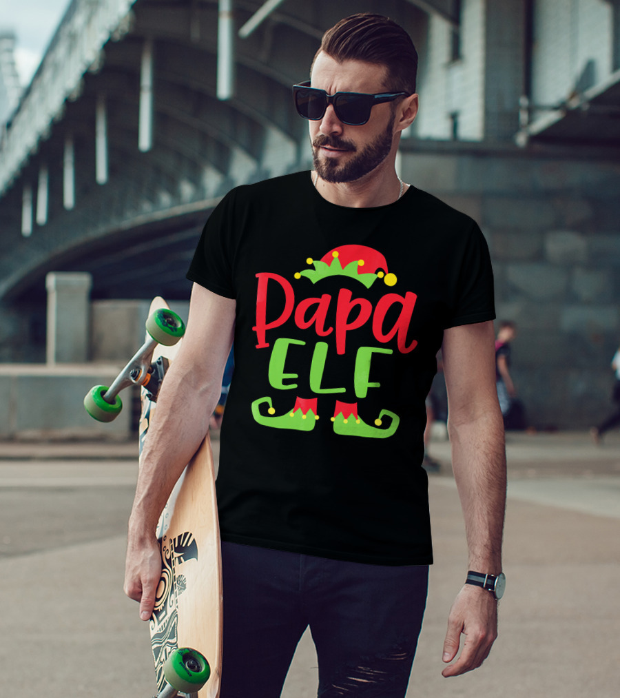 Papa Elf Christmas Match Holiday Humor T-Shirt
