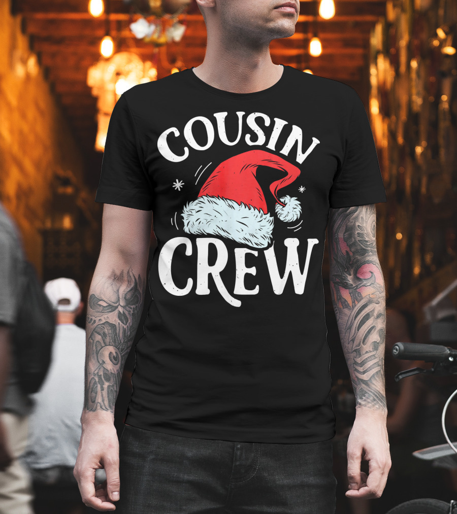 Cousin Crew Santa Hat Christmas T-Shirt
