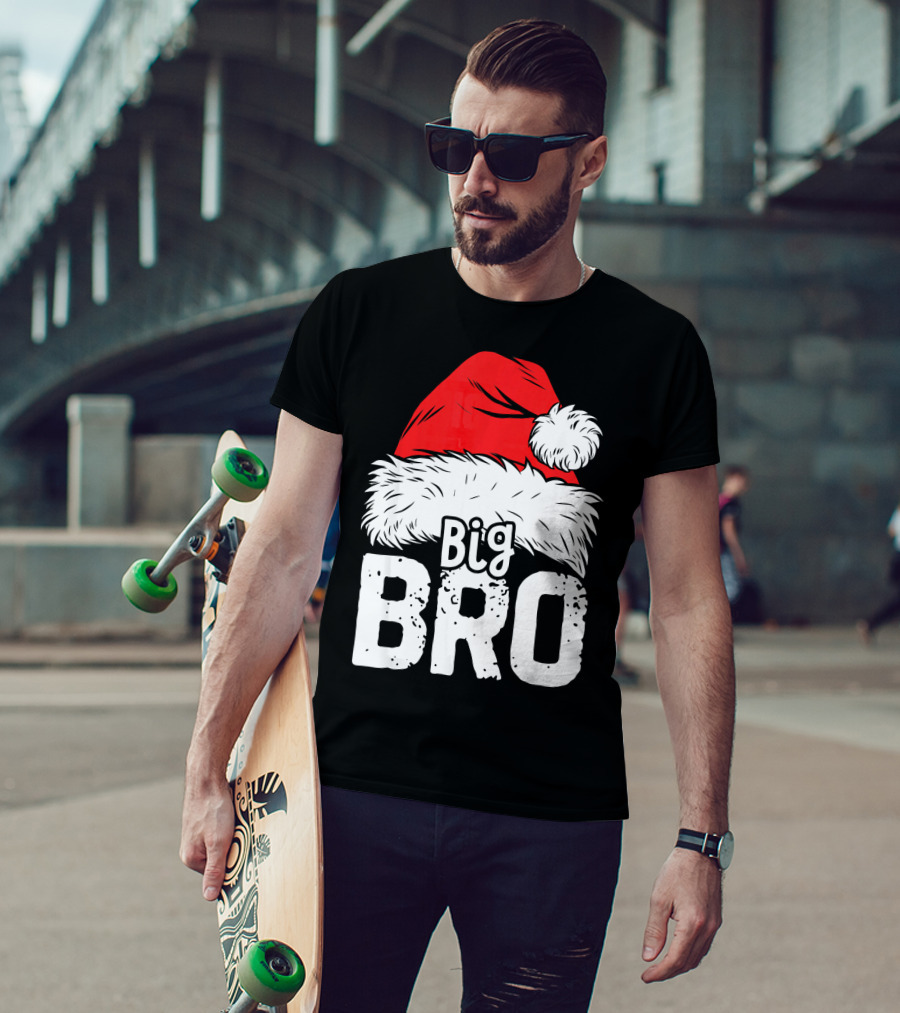 Big Bro Santa Hat Christmas T-Shirt