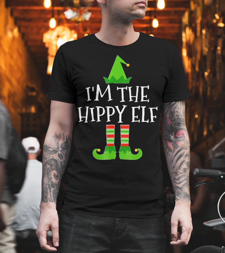 I'm The Hippy Elf Festive Family Group Holiday T-Shirt