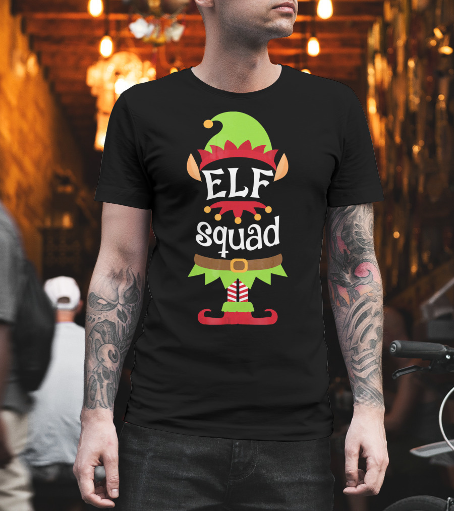 ELF Squad Christmas Funny X Mas Costume T-Shirt