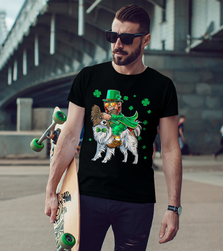 Leprechaun Papillon Shamrock St. Patrick's Day Luck T-Shirt