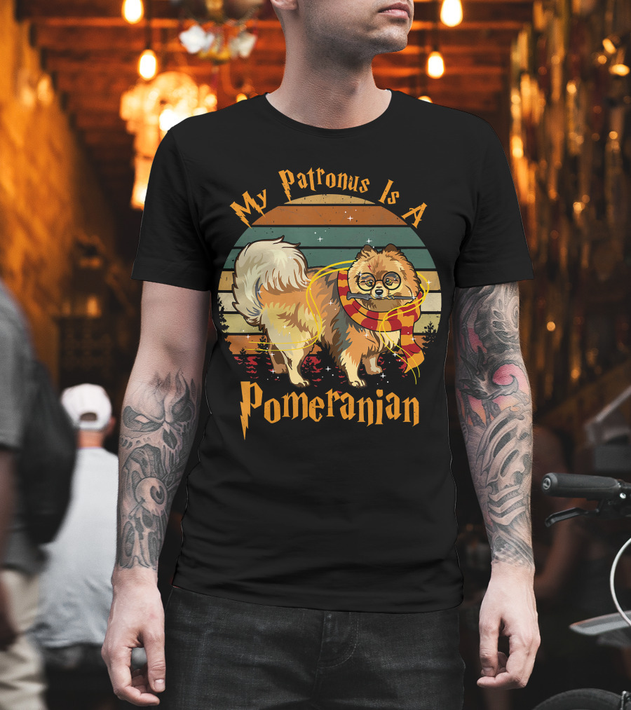 My Patronus Is A Pomeranian Dog With Wizardry And Magic References T-Shirt